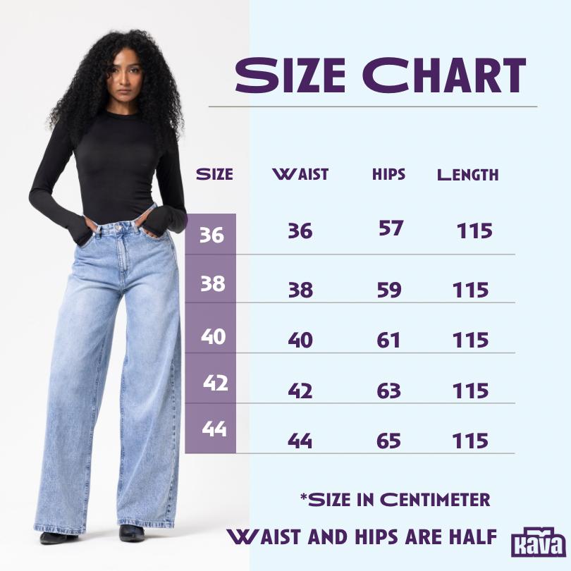 Denim Azure Rush Wide Pants - Blue