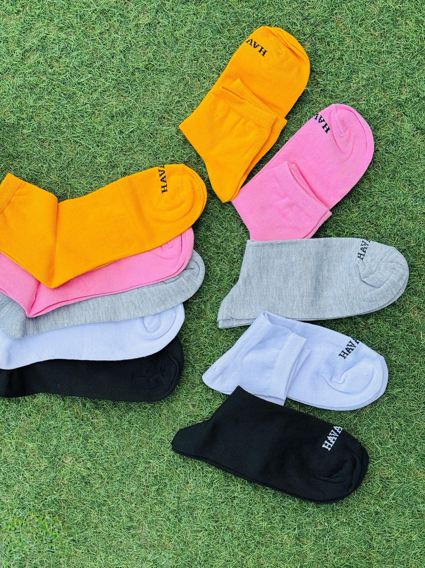 Plain half 10 pack socks