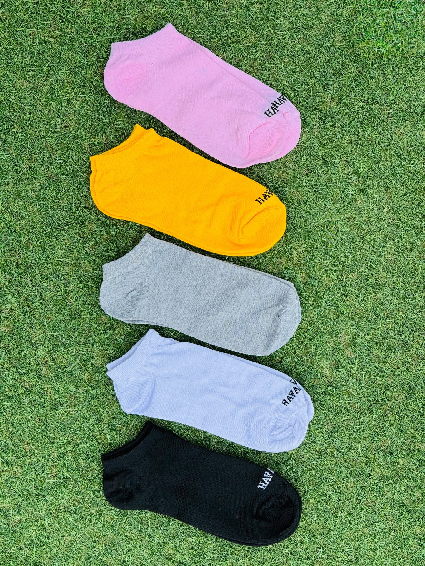 Plain Ankle 5 Pack Socks
