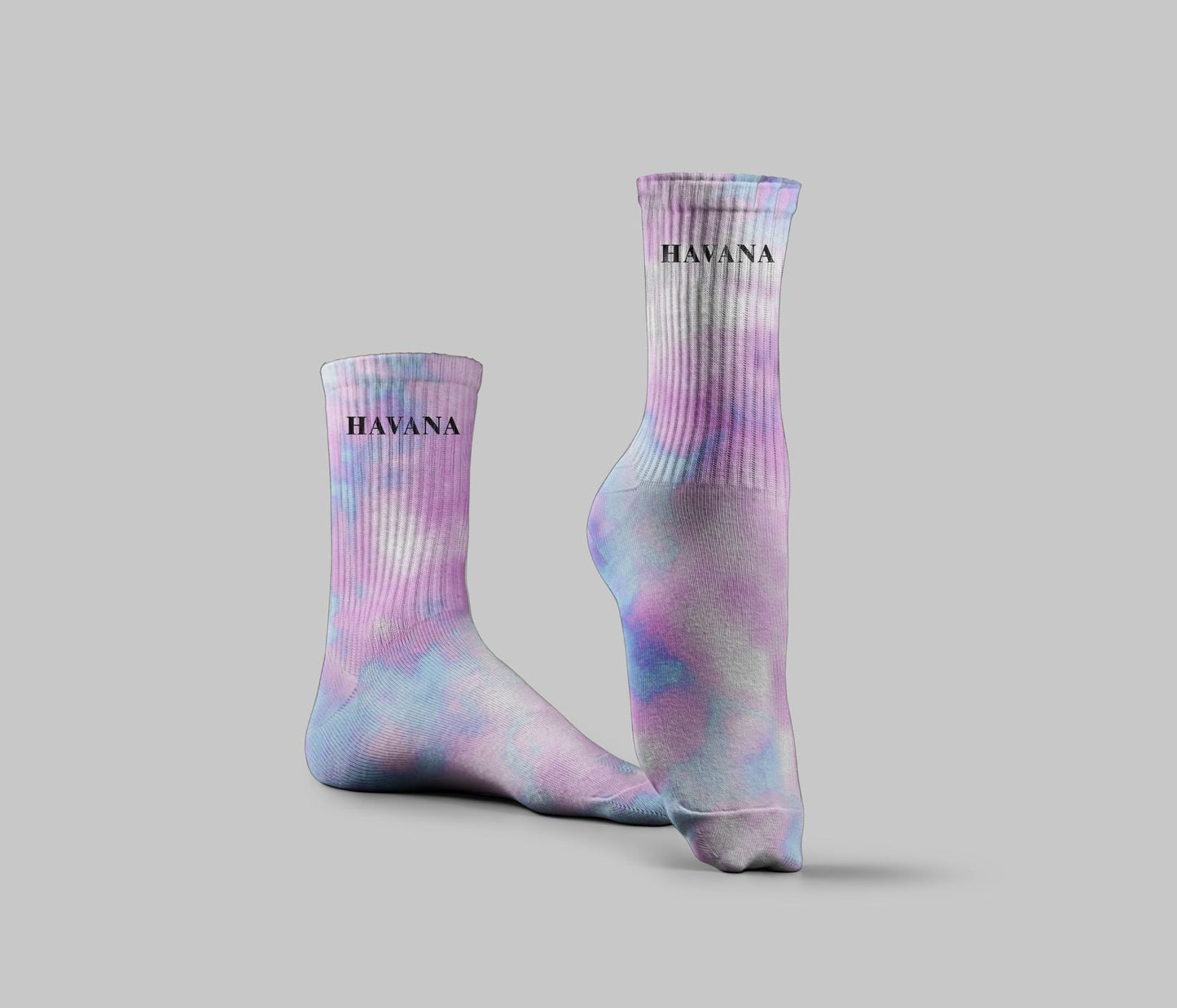 Pink Baby Blue Tie Dye Socks