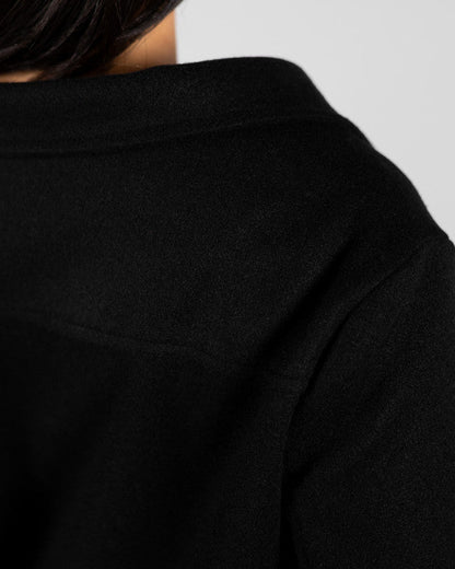 Wool Solid Jacket – Black