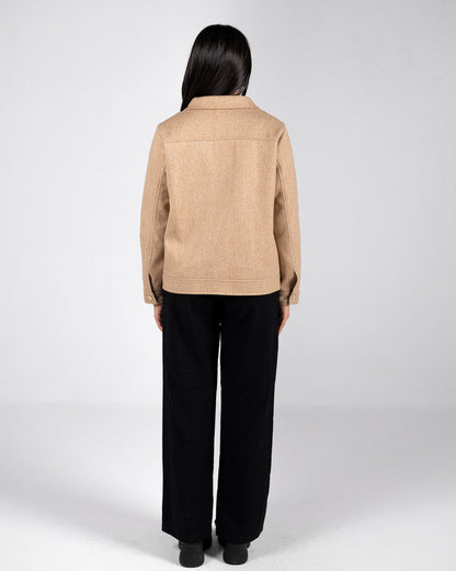 Wool Solid Jacket – Fawn