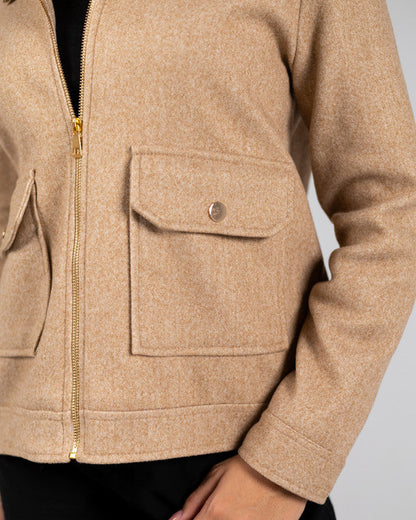 Wool Solid Jacket – Fawn