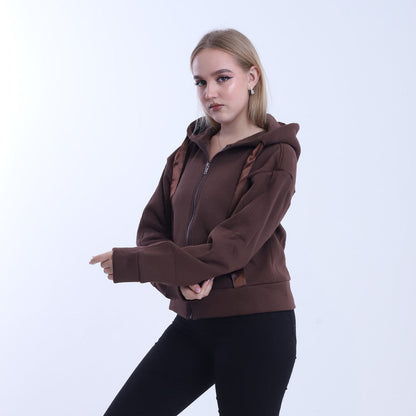 Melton Solid Hoodie – Brown