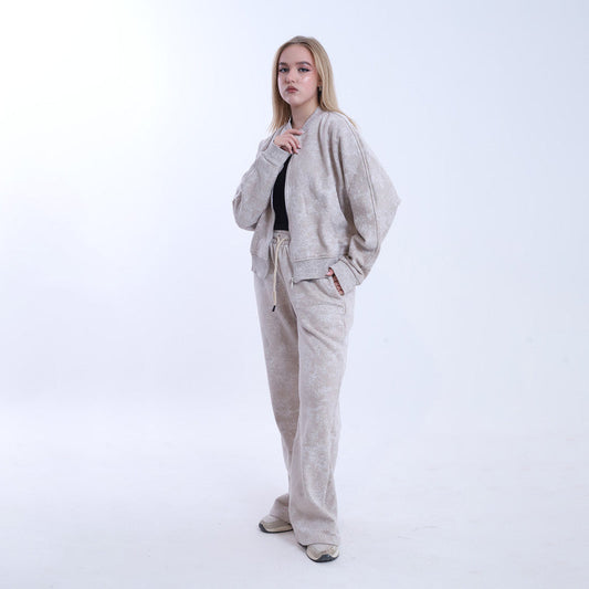 Melton Shadow Camo Tracksuit – Beige