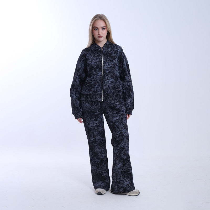 Melton Shadow Camo Tracksuit – Black