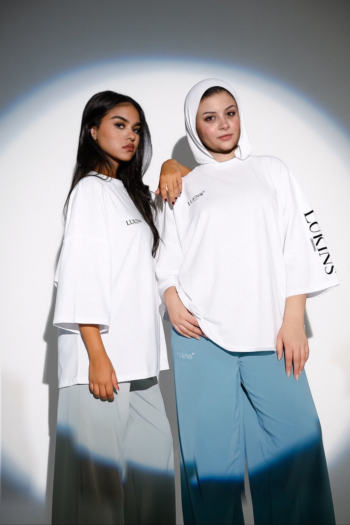 Cotton Printed Oversize T-Shirt – White