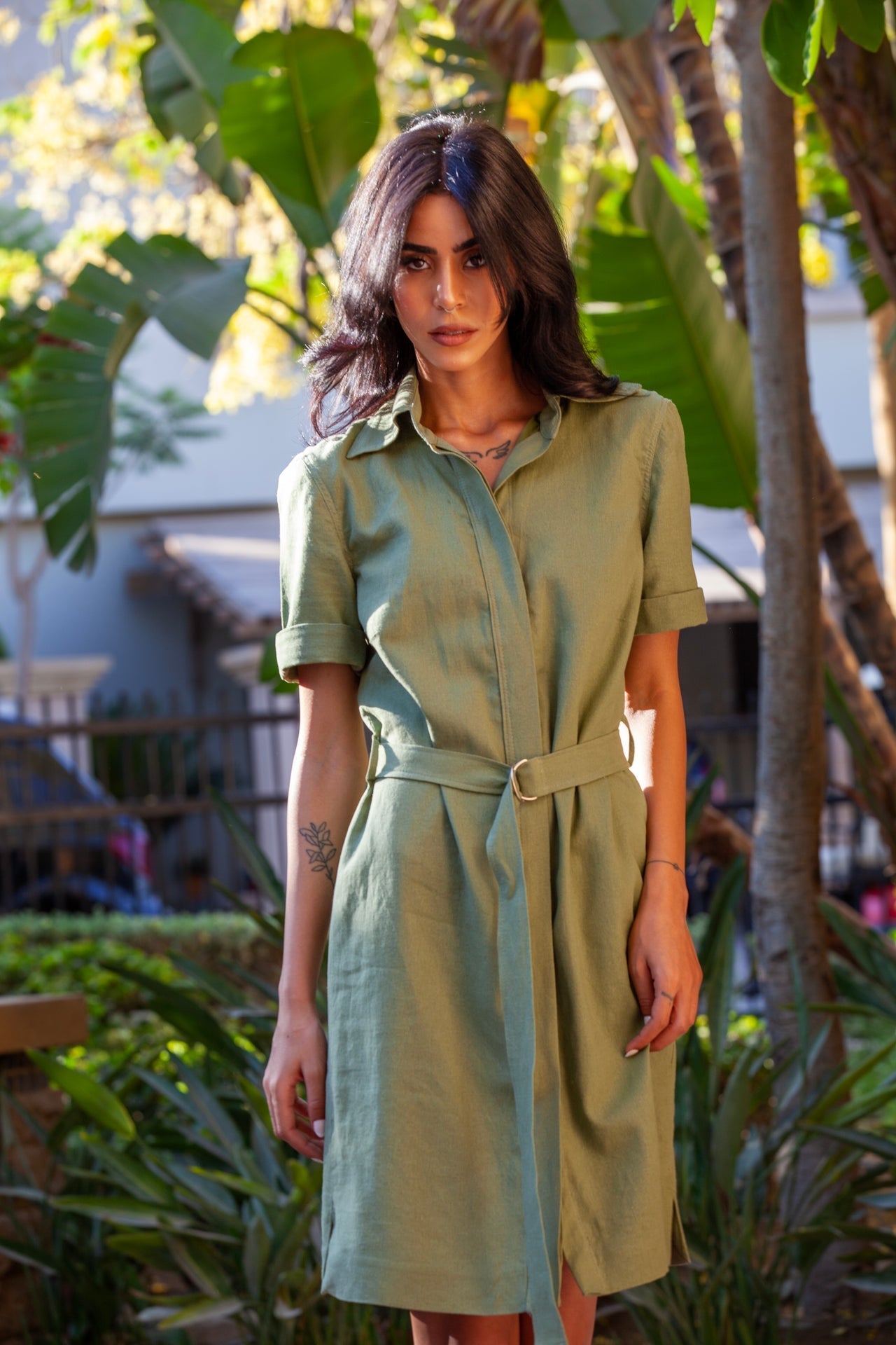 Organza Ruffled Wrap Blouse – Black