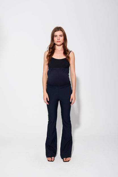 Tailored Formal Over-Belly Flare Maternity Pants