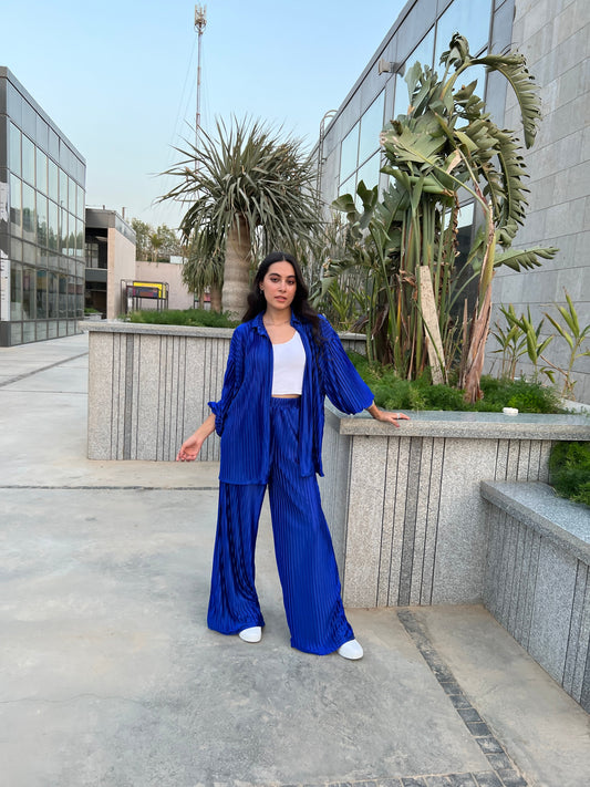 Plisse set - Blue