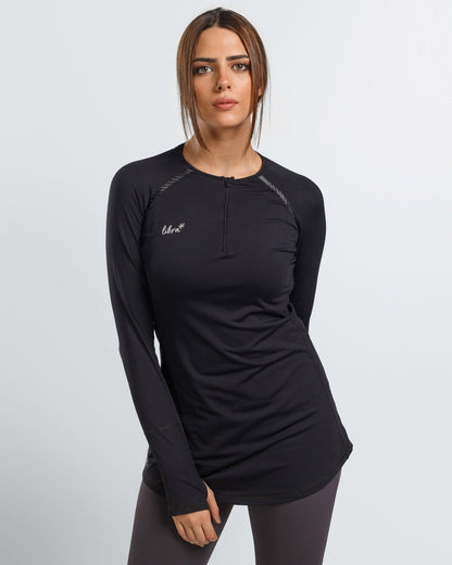 Lycra Performance Long Sleeve Top - Black