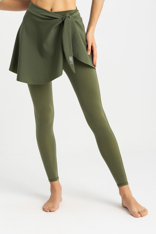 Lycra Wave Cover-Up Skirt - Olive