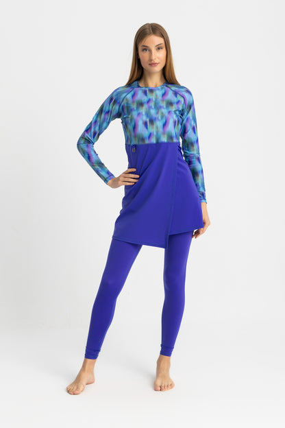 Lycra Motion Wave Swim Top - Blue