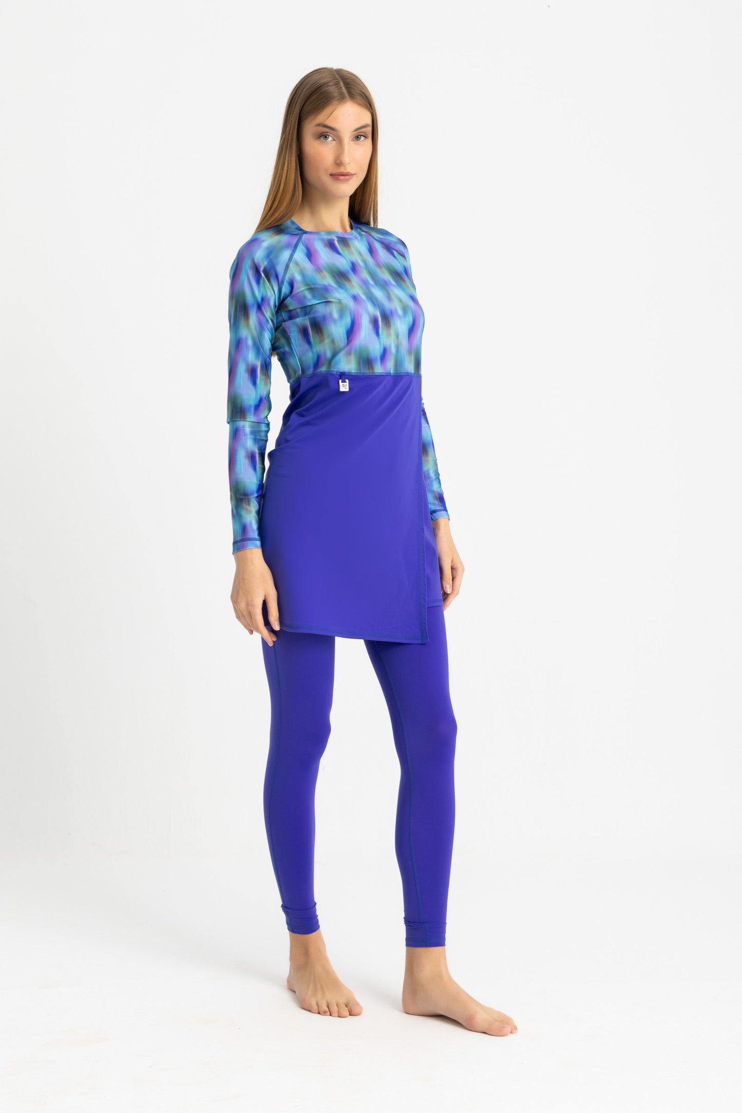 Lycra Motion Wave Swim Top - Blue