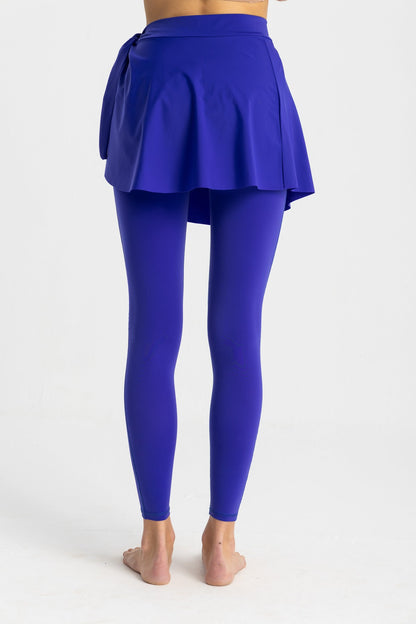 Lycra Wave Cover-Up Skirt - Blue