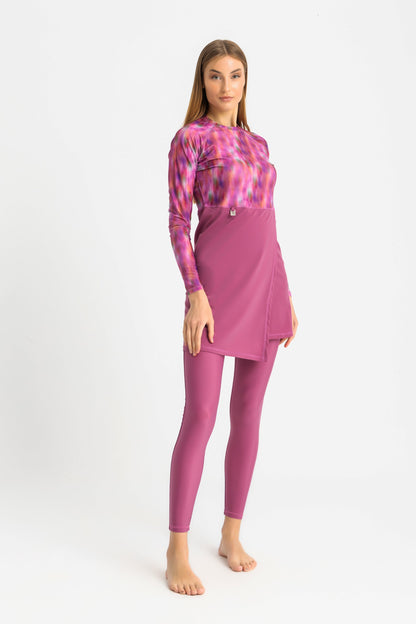 Lycra Motion Wave Swim Top - Pink