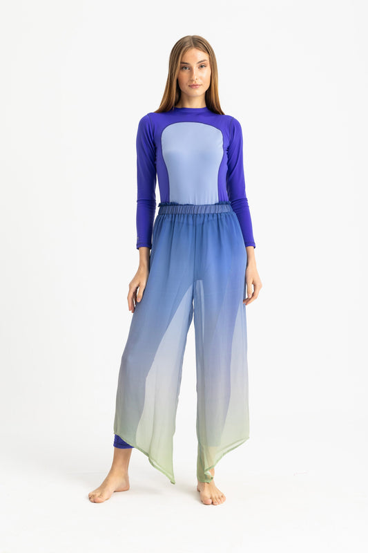 Chiffon Cover Up Pants - Multicolor