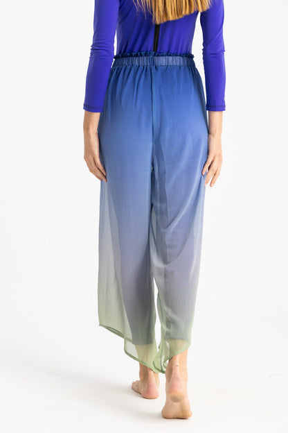 Chiffon Cover Up Pants - Multicolor