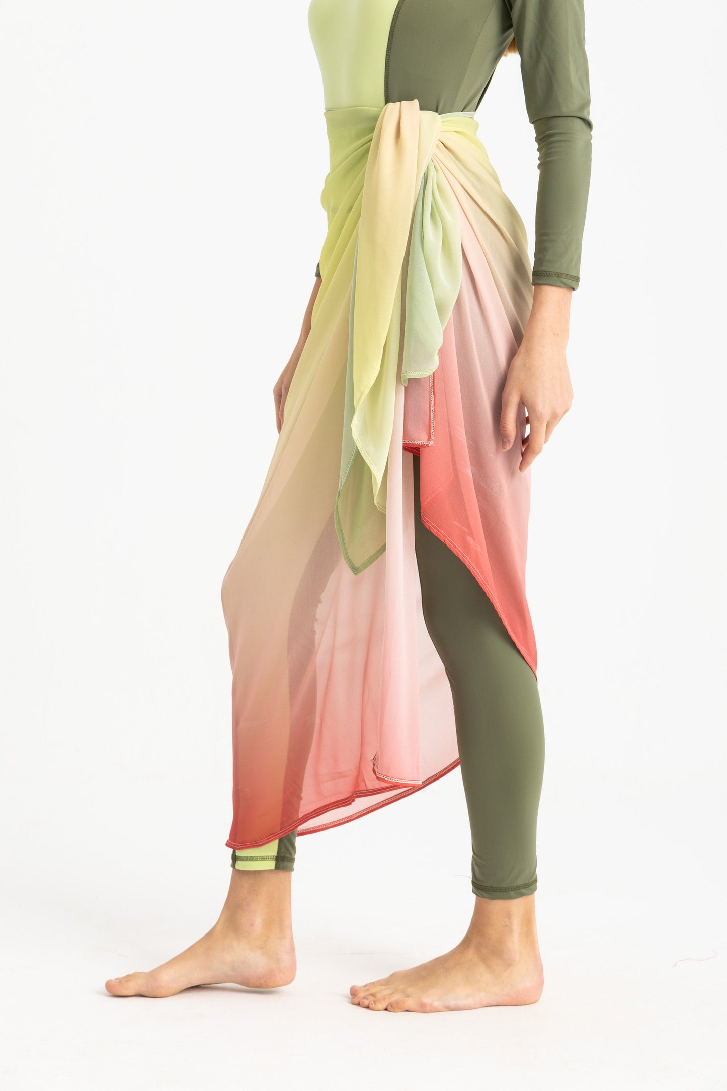 Chiffon Cover Up Pants - Multicolor