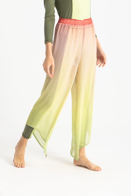 Chiffon Cover Up Pants - Multicolor