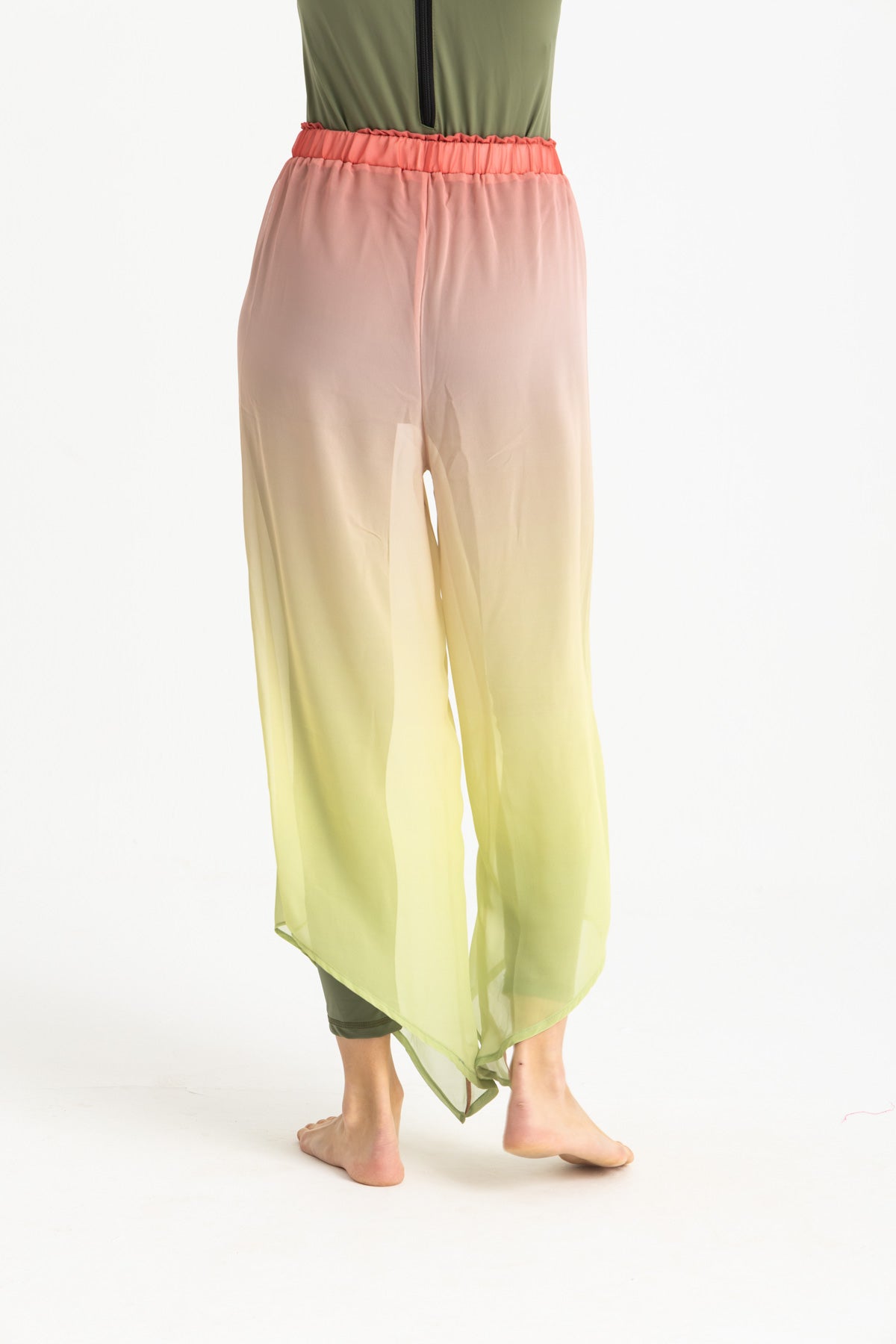 Chiffon Cover Up Pants - Multicolor