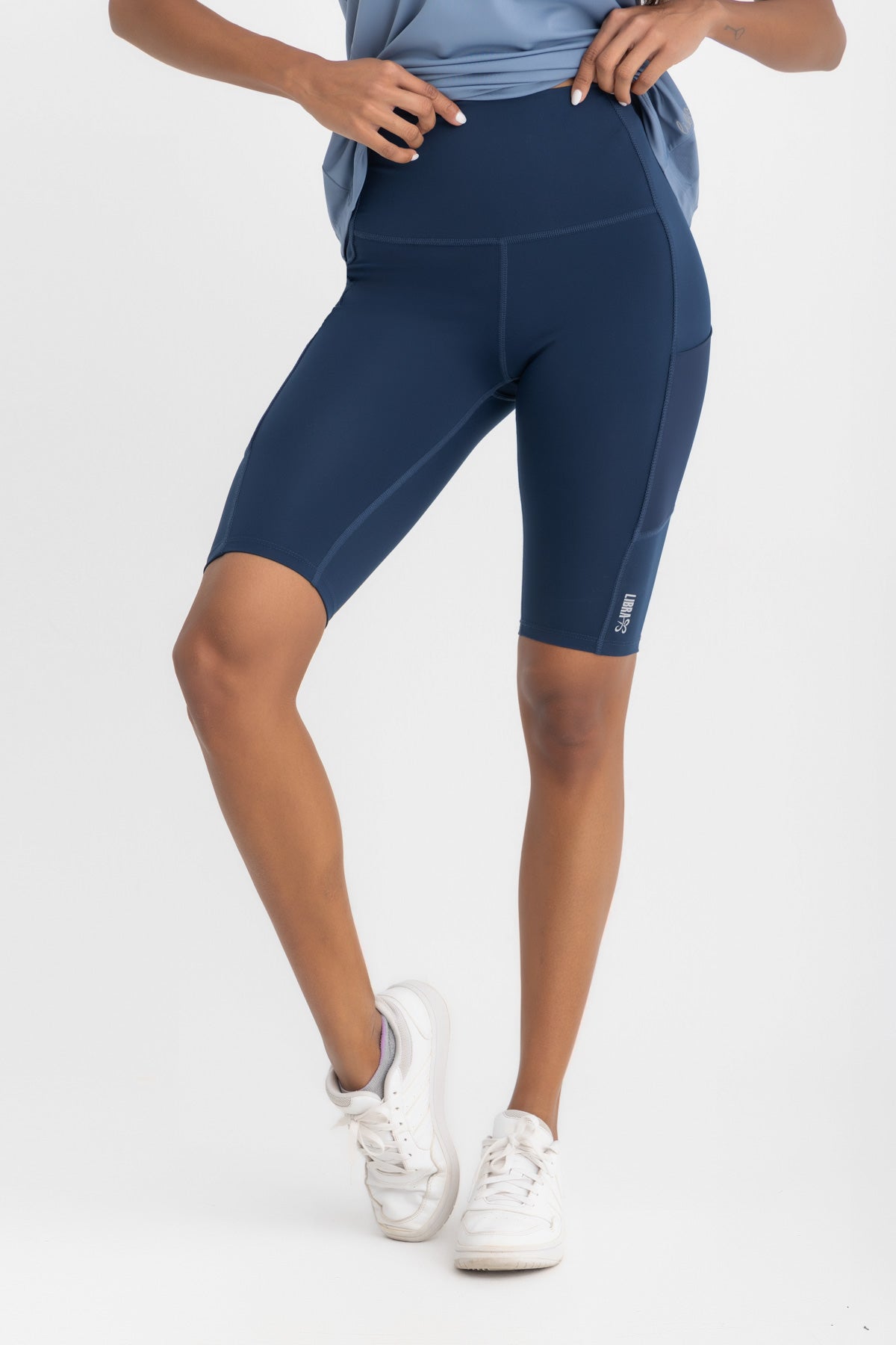 Lycra Sporty High-Waist Short - Navy