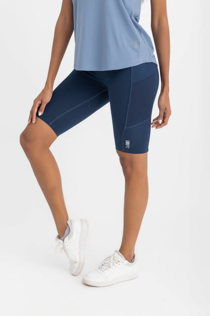 Lycra Sporty High-Waist Short - Navy