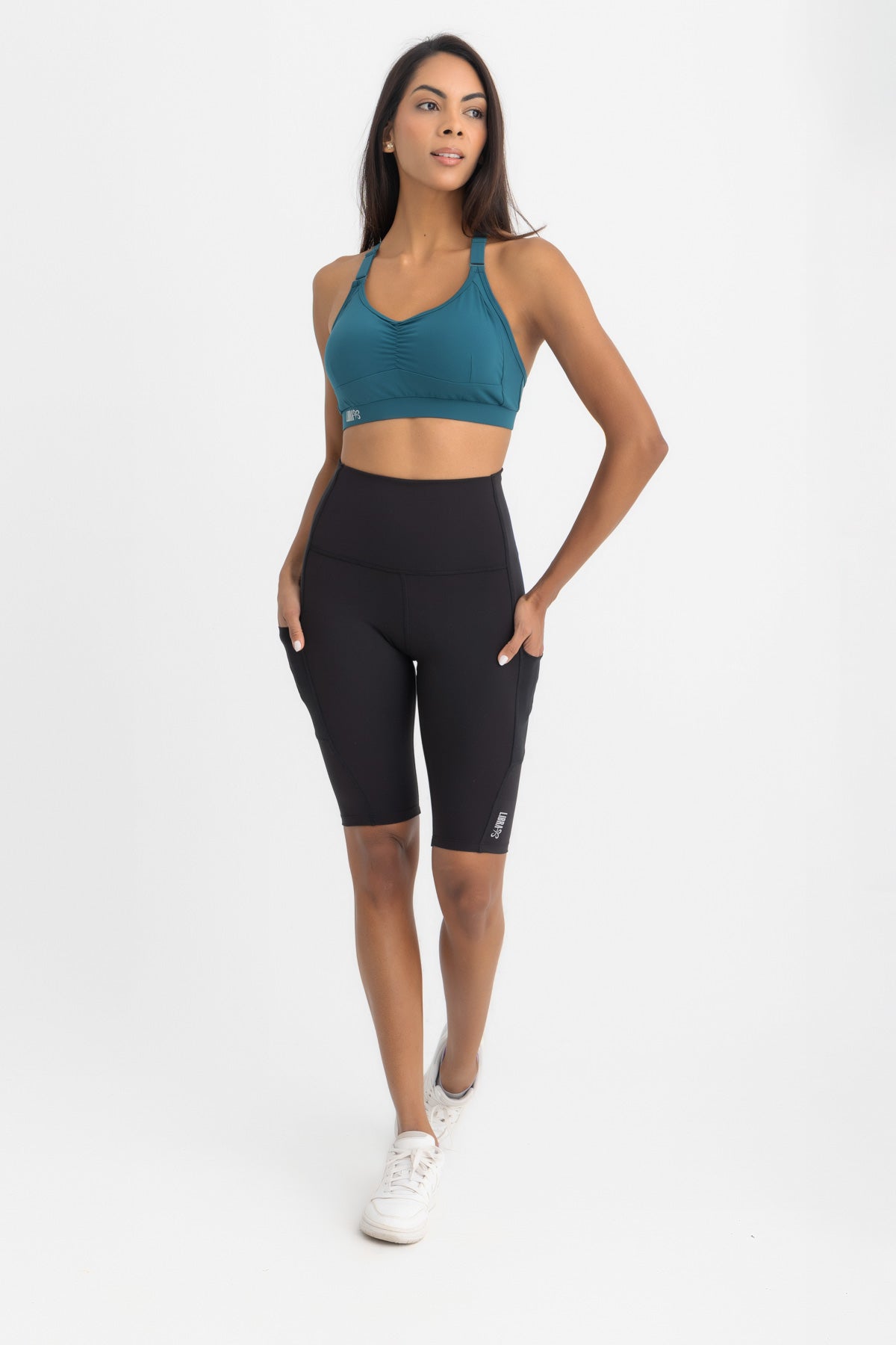 Lycra Sporty High-Waist Short - Black