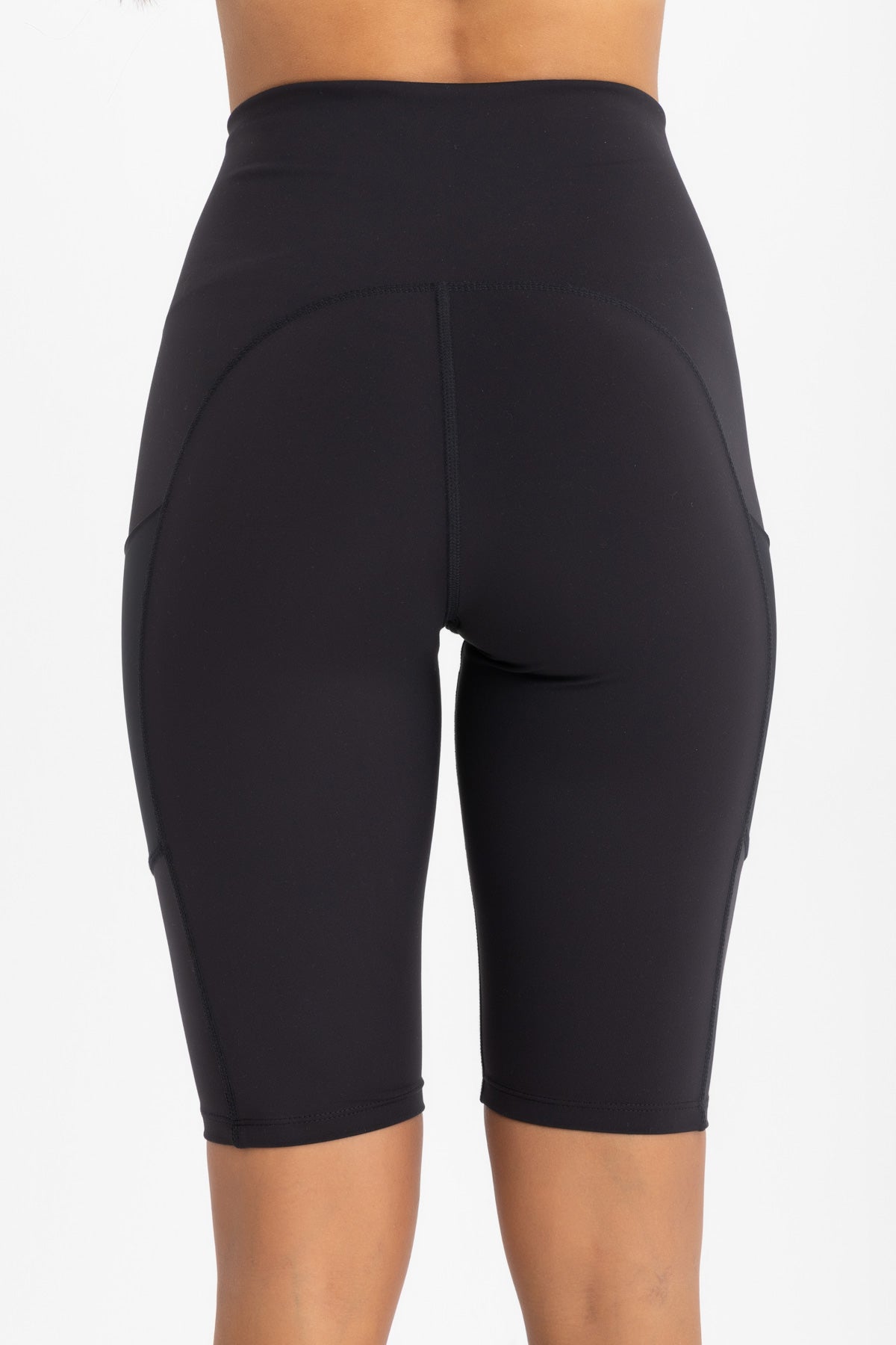 Lycra Sporty High-Waist Short - Black