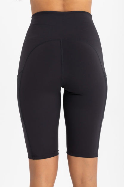 Lycra Sporty High-Waist Short - Black