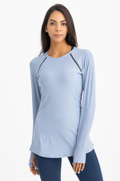 Lycra Endura Long Sleeve Top - Ice Blue