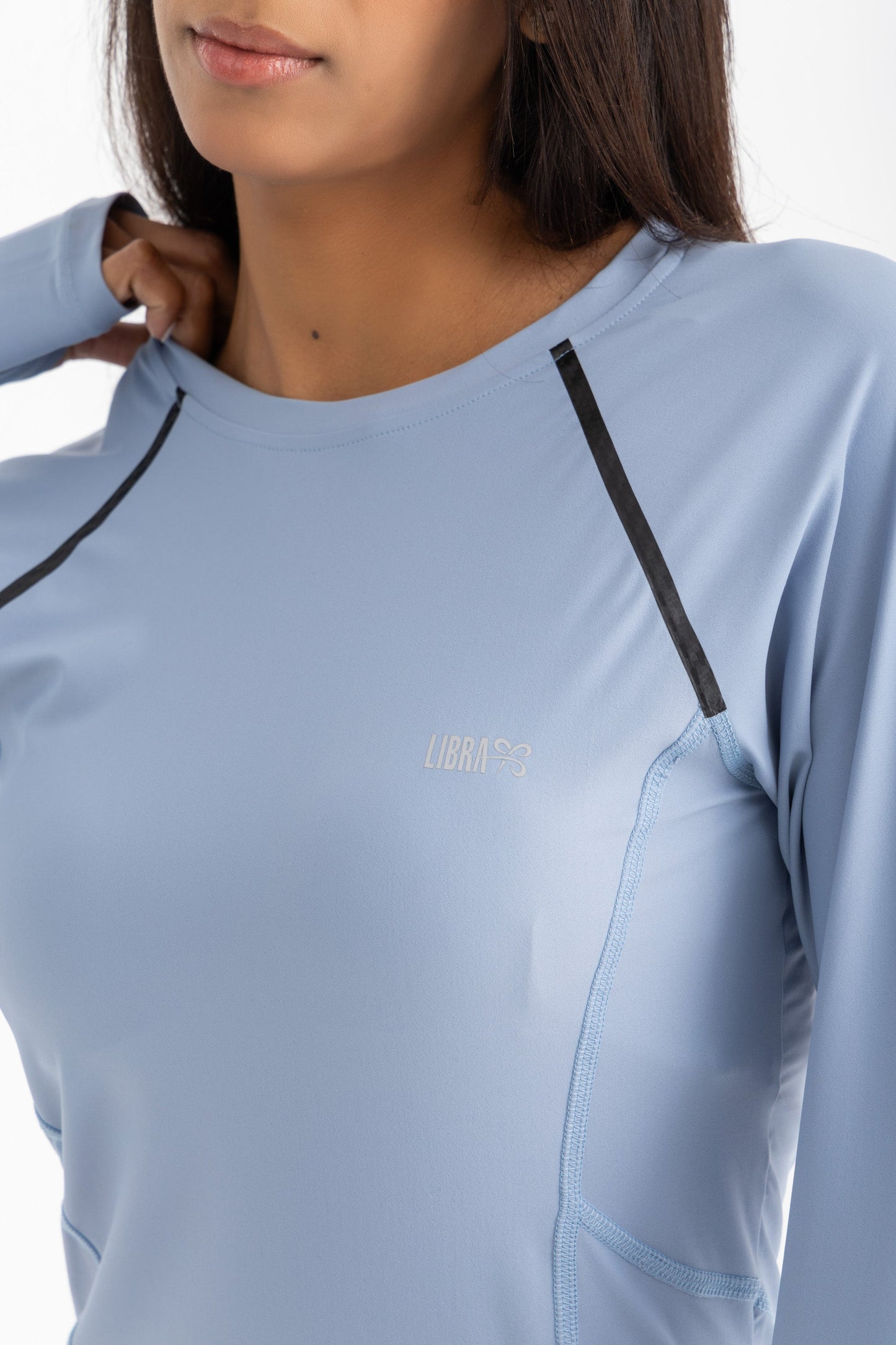 Lycra Endura Long Sleeve Top - Ice Blue