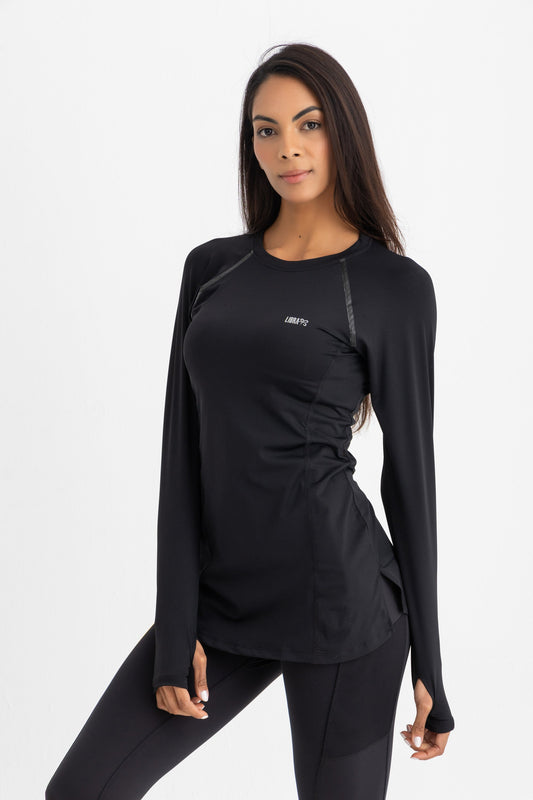 Lycra Endura Long Sleeve Top - Black