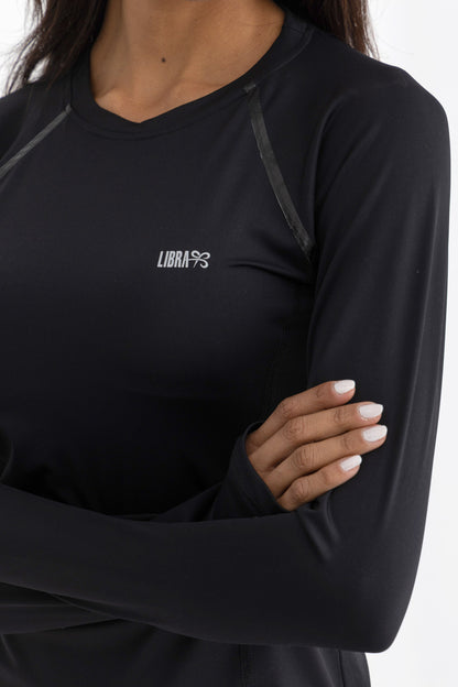 Lycra Endura Long Sleeve Top - Black