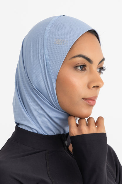 Lycra Sporty Hijab - Ice Blue