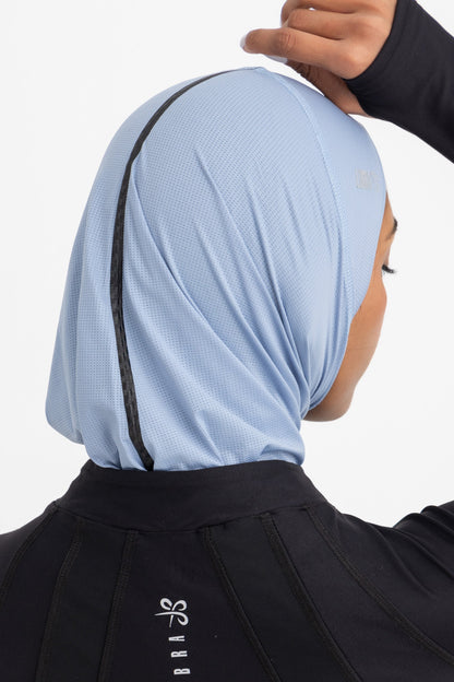 Lycra Sporty Hijab - Ice Blue