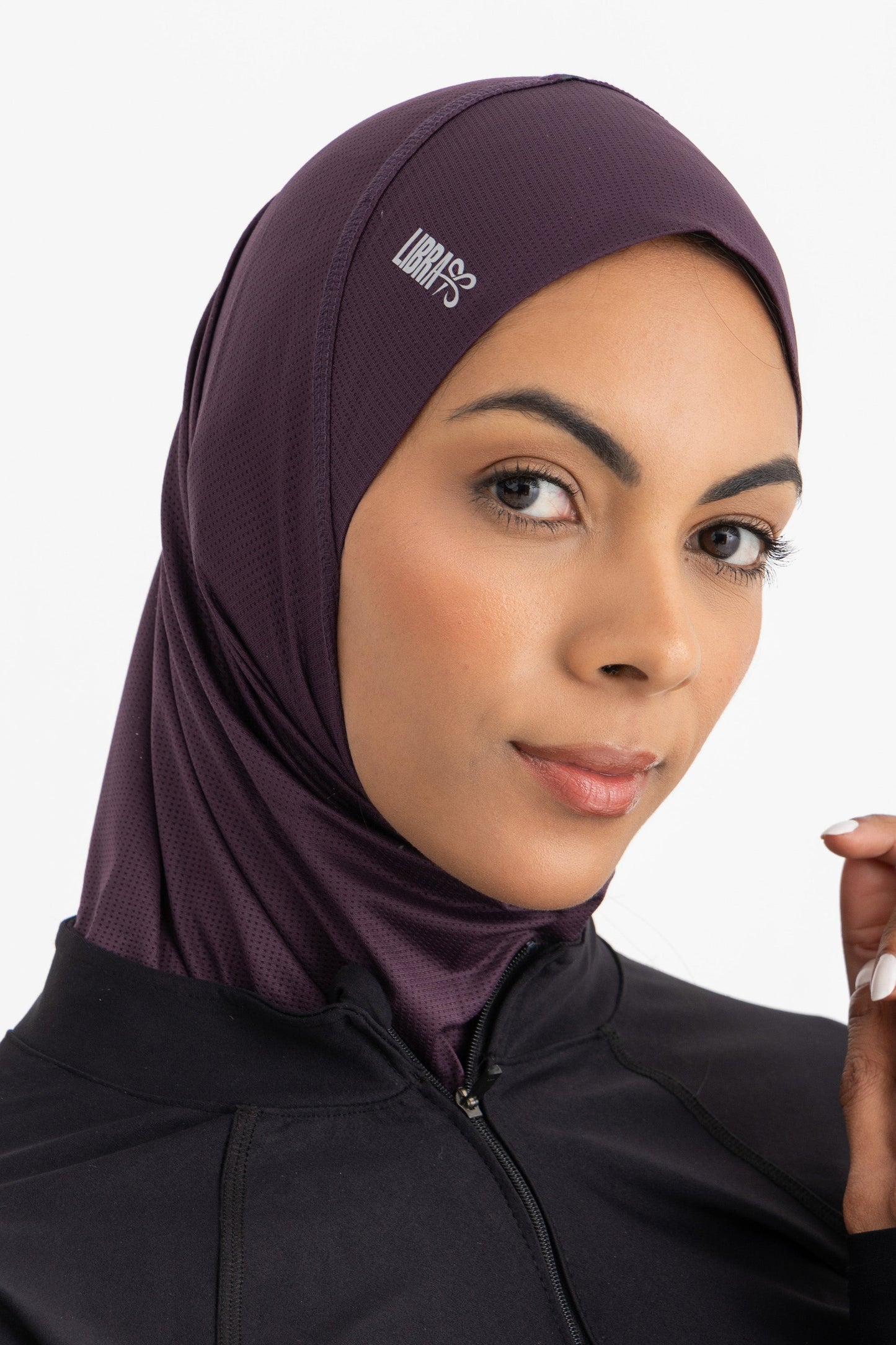 Lycra Sporty Hijab - Plum