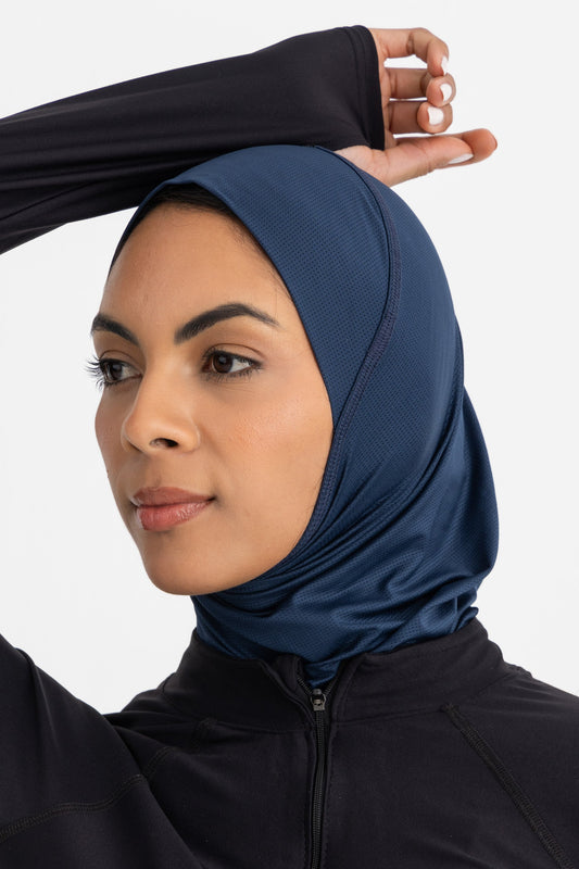 Lycra Sporty Hijab - Navy