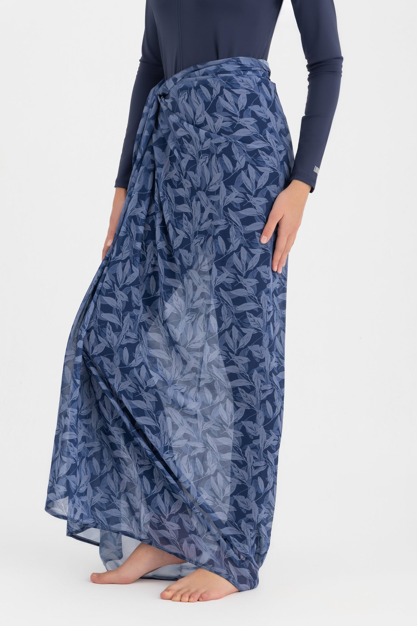 Chiffon Wrap Long Skirt - Multicolor