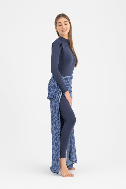 Chiffon Wrap Long Skirt - Multicolor