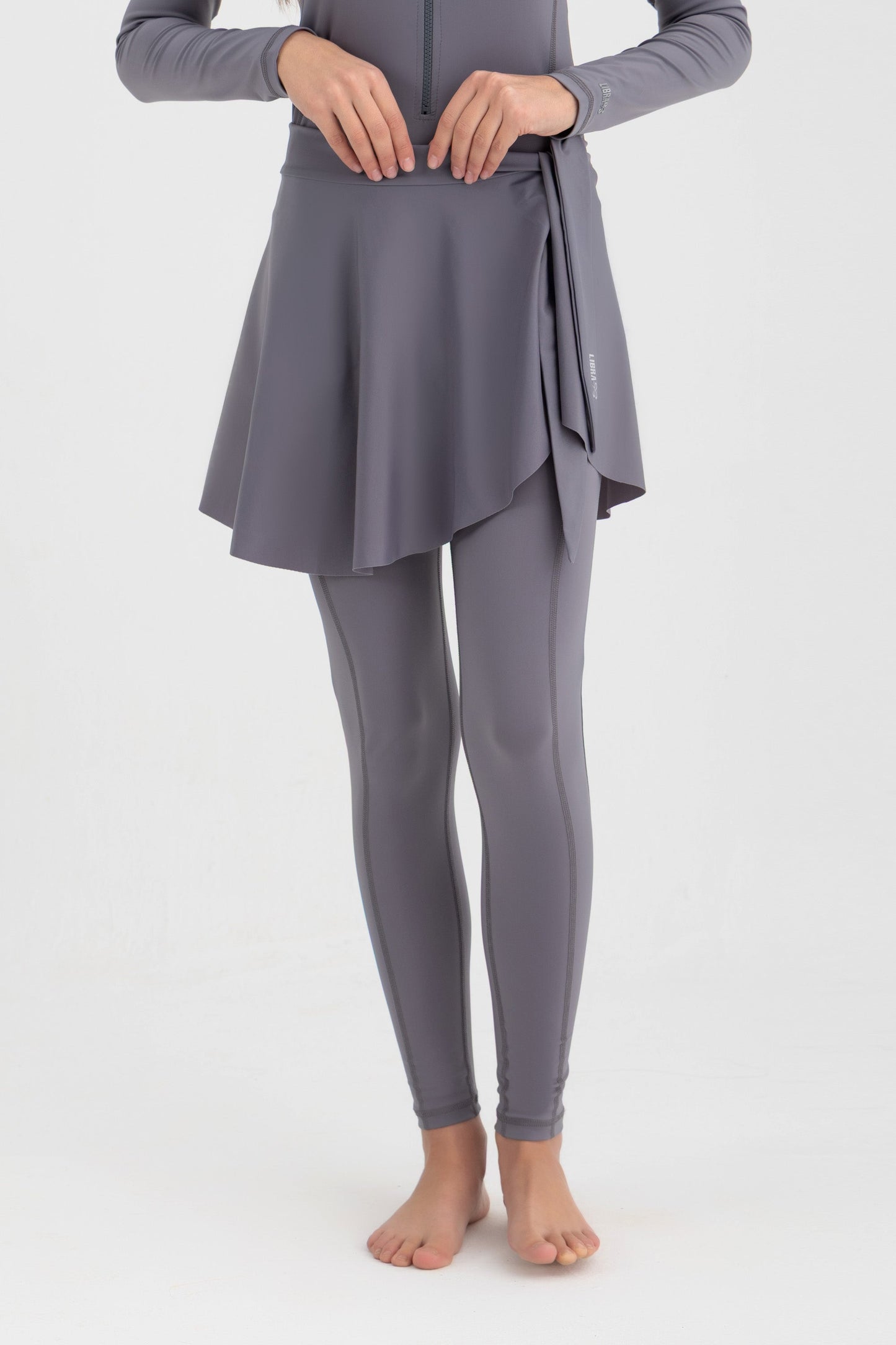 Lycra Wave Cover-Up Skirt - Grey