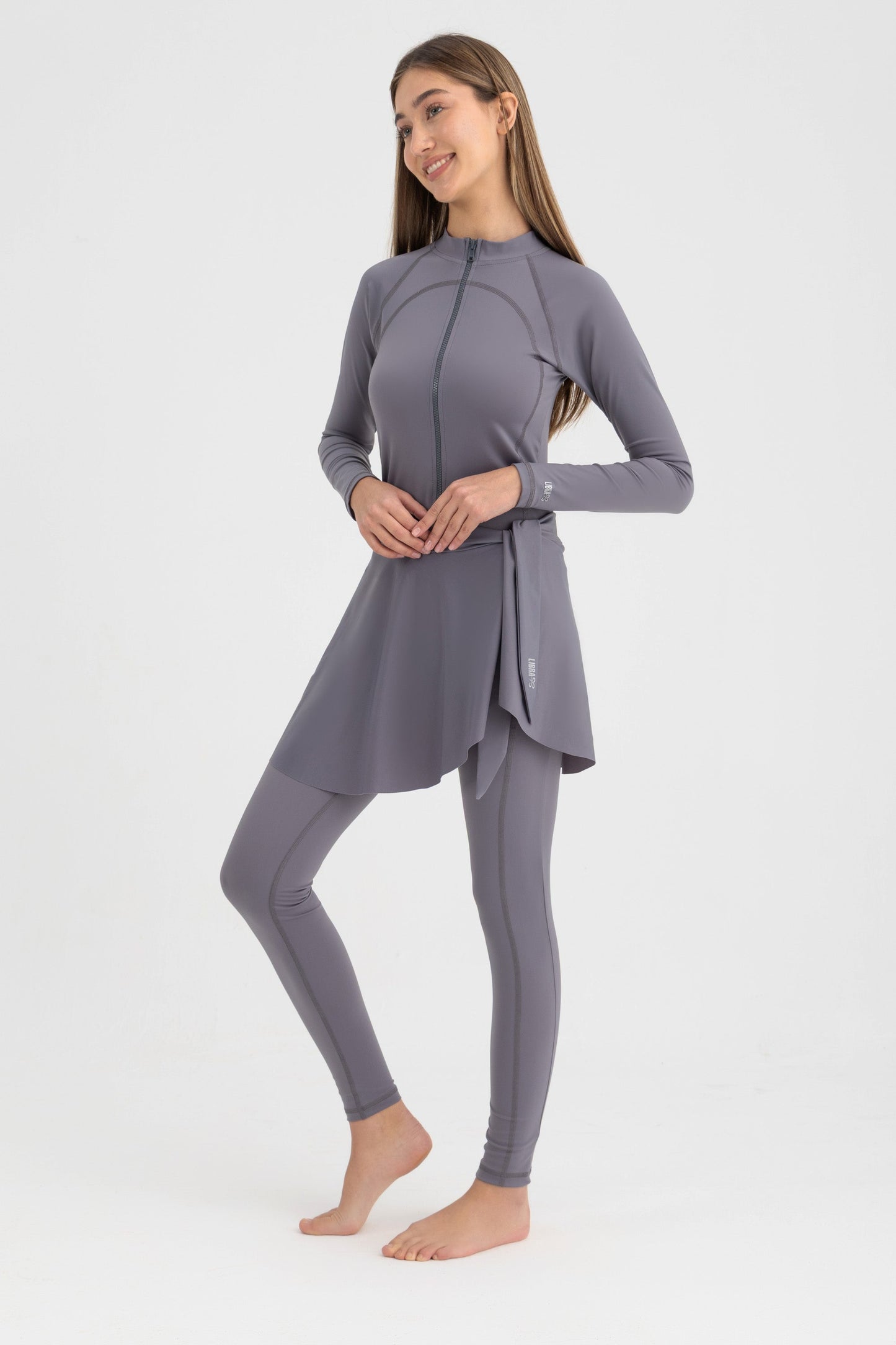 Lycra Wave Cover-Up Skirt - Grey