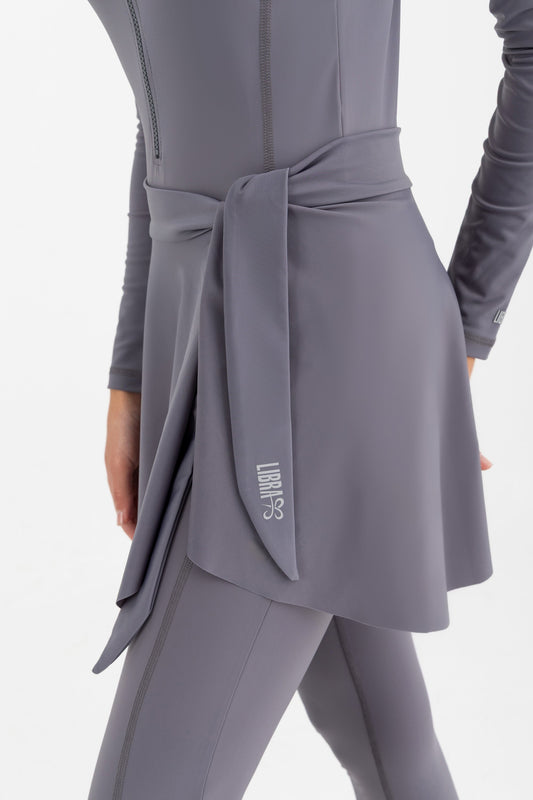 Lycra Wave Cover-Up Skirt - Grey