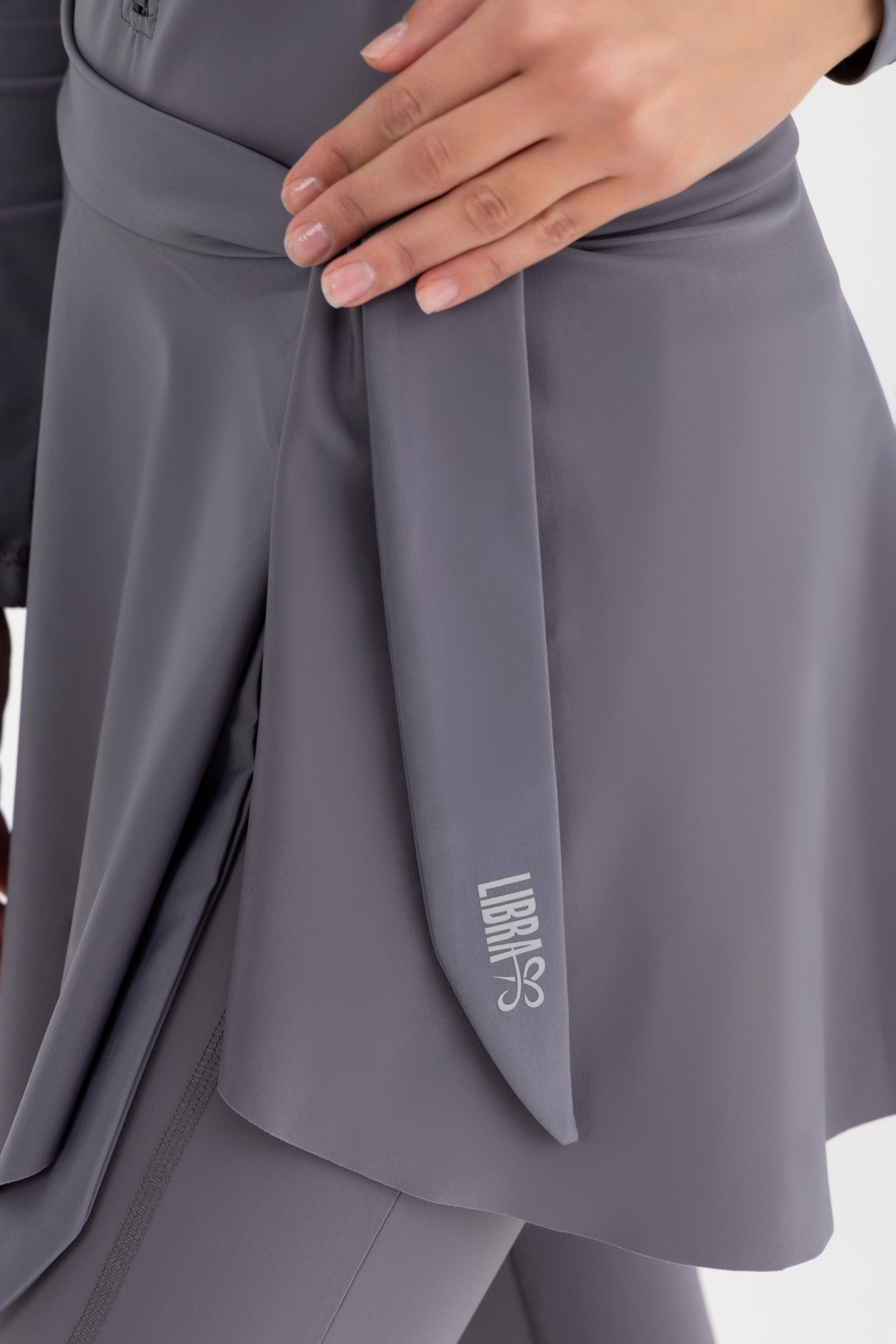 Lycra Wave Cover-Up Skirt - Grey