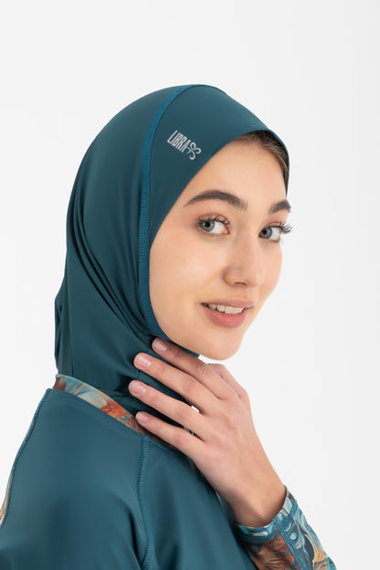 Lycra Ultra-Fit Swim Hijab - Deep Green