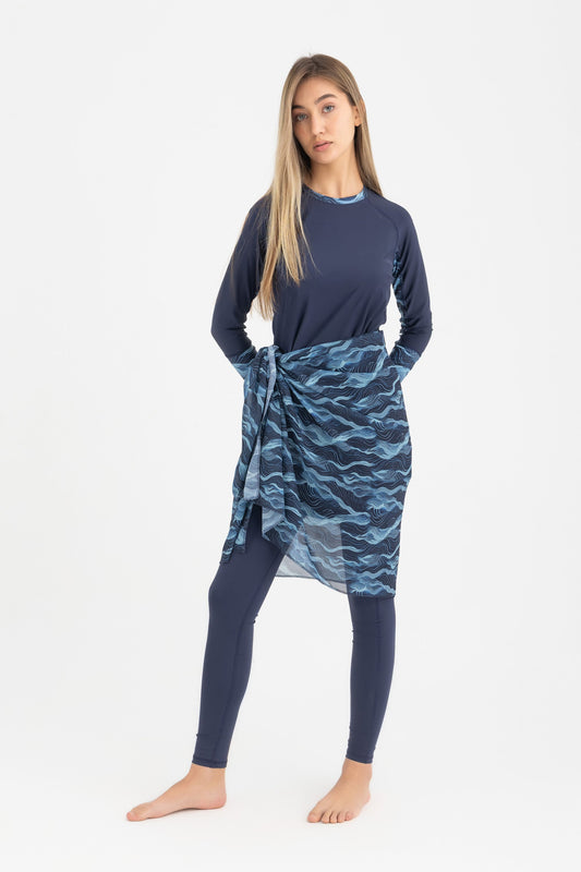 Chiffon Wrap Short Skirt - Multicolor