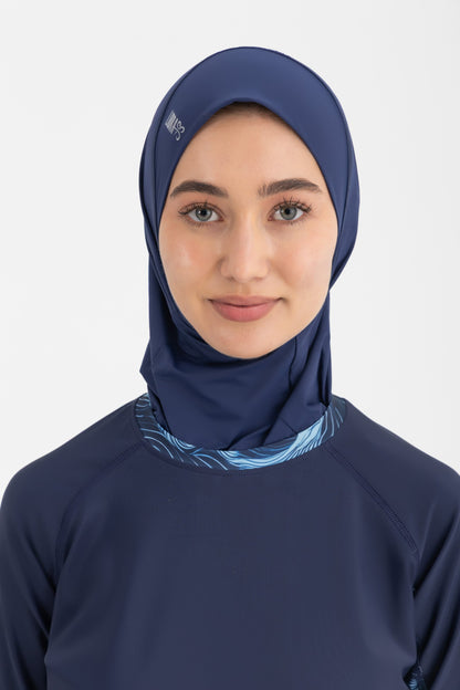 Lycra Ultra-Fit Swim Hijab - Navy