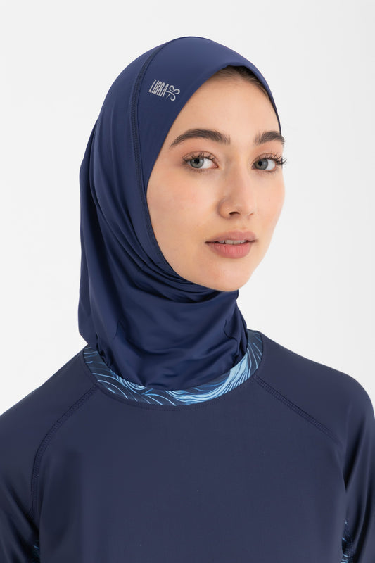Lycra Ultra-Fit Swim Hijab - Navy