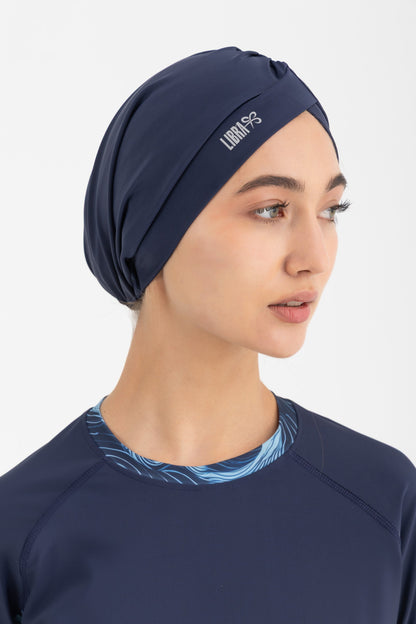 Lycra Sleek Swim Turban - Navy