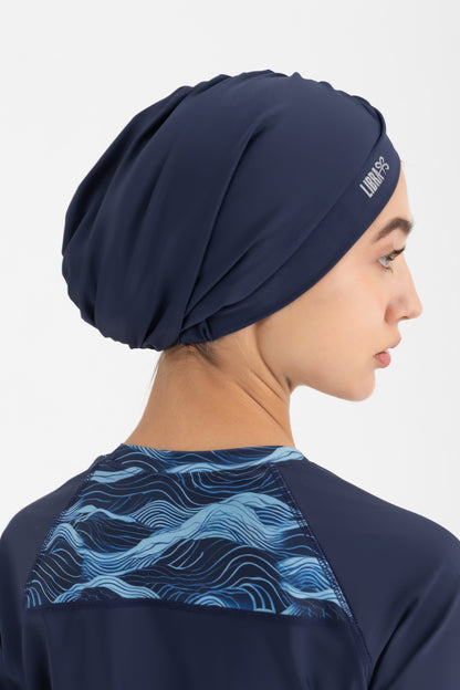 Lycra Sleek Swim Turban - Navy